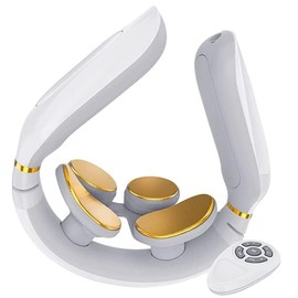 Tianfucen Cordless Neck Massager with Heat，3 Model 15 Levels Electric Neck Massager for Pain Relieve，Portable Massager Neck Relaxer.