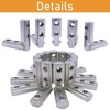 12 Sets 1010 Series L-Shape Inside Corner Connectors, 12pcs 1010