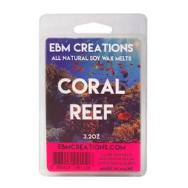 Coral Reef - Scented All Natural Soy Wax Melts - 6 Cube Clamshell 3.2oz Highly Scented!