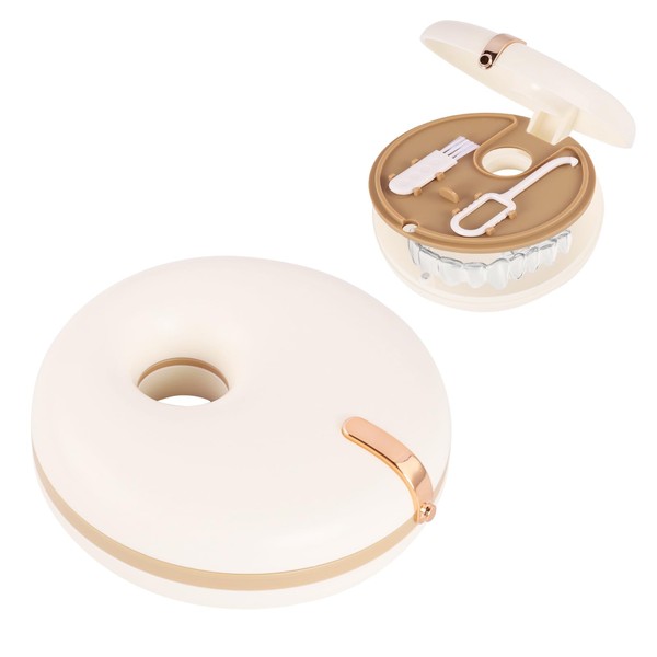 Bubuny Zahnspangendose 1 Stück, Prothesendose, Retainer Case Prothesenbad Reinigungswerkzeug, Zahnprothesendose,