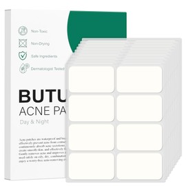 BUTBU 80 Pieces Large Pimple Patches, 18 x 31mm Translucent Hydrocolloid Spot Patches, Invisible Mighty Blemish Patches, Clear Acne Patches for Body, Chin, Face, Back, Forehead