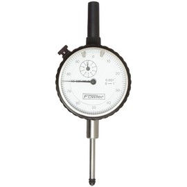Fowler 52-520-110-2 Brass Premium Dial Indicator, White Face, 1" Total Travel