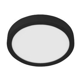 EGLO Fueva 5 LED Ceiling Light, Diameter 28.5 cm, Surface-Mounted Light, Bathroom Ceiling Light Made of Metal in Black and Plastic Light Surface in White, Bathroom Lamp, LED Surface Light, Neutral