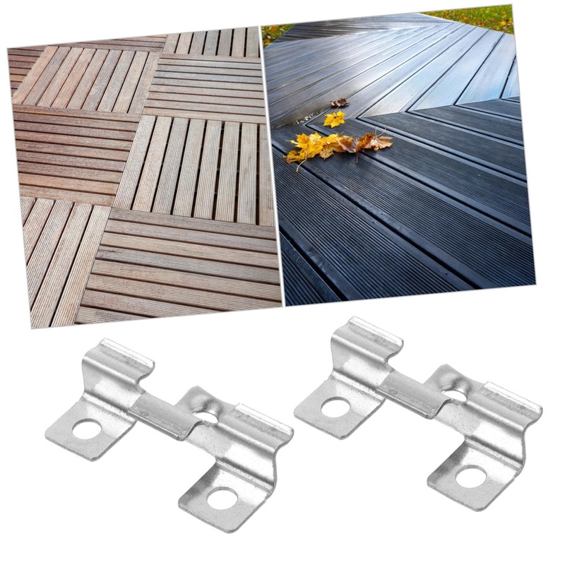 Tofficu 100pcs Stainless Steel Deck Fasteners Clips Deck Board Spacers