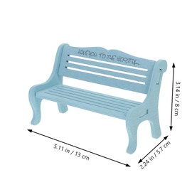 HEMOTON Decoration Mini Chair Fairy Garden Bench Miniature Park Bench Furniture Mini Wooden Bench Dollhouse Wooden Bench Miniature Baby Model Jewellery Ornaments Decorating