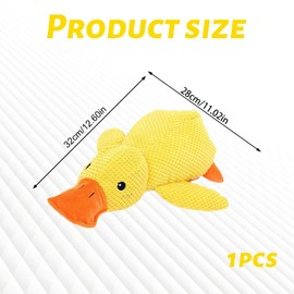JazRvr Anti Stress Ente Hund, Hundespielzeug Ente, Hochdichter Plüschstoff, Hochelastische Baumwollfaser, Ideal für Zuhause, Garten, Spaziergänge und Hundeschule