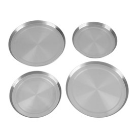 Hob Covers, 4 Pieces Stainless Steel Stove Burner Covers Stove Burner Protector Round Grill Gas Burner Protector Cover Kitchen Stove Cover Plate Set