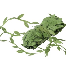 65Ft Leaf Ribbon 85yd,Artificial Vines Leaves String Trim Ribbon, Jungle Party Decoration for Gift Wrapping, Baby Shower,Wedding Party, Home Decoration,Floral Arrangements & DIY Craft