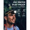 Cheasewole Rechargeable Headlamp,180000 Lumens,12 Modes,Motion Sensor,Red Warning Lights,Zoom,90Hour Battery Life,IP67,90°Angle