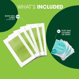 Nad's Hair Removal Body Wax Strips for Normal Skin, Body Hair Removal, Pack of 30