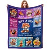 ZABAOBO Cute Red Panda Blanket Gifts for Girls Kids Adults,Red