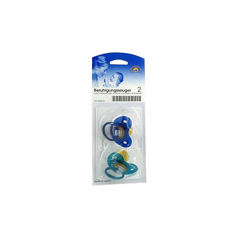 BERUHIGUNGSSAUGER Kieferor.Lat.6-18 M.Blue/Petrol Pack of 2