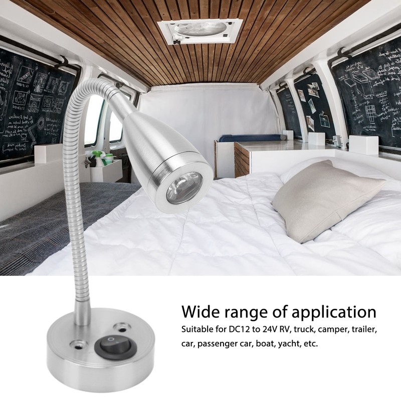 RV LED Bedside Light 360 Degree Swivel Flexible Goosneck Light