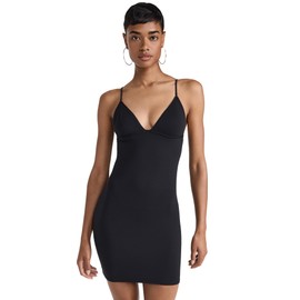 Fleur du Mal Women's Le Stretch Multifit Micro Triangle Slip, Black, XS