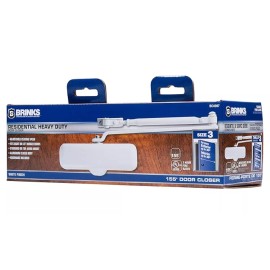 BRINKS Commercial - Heavy Duty Residential Door Closer, White Finish Size 3 New
