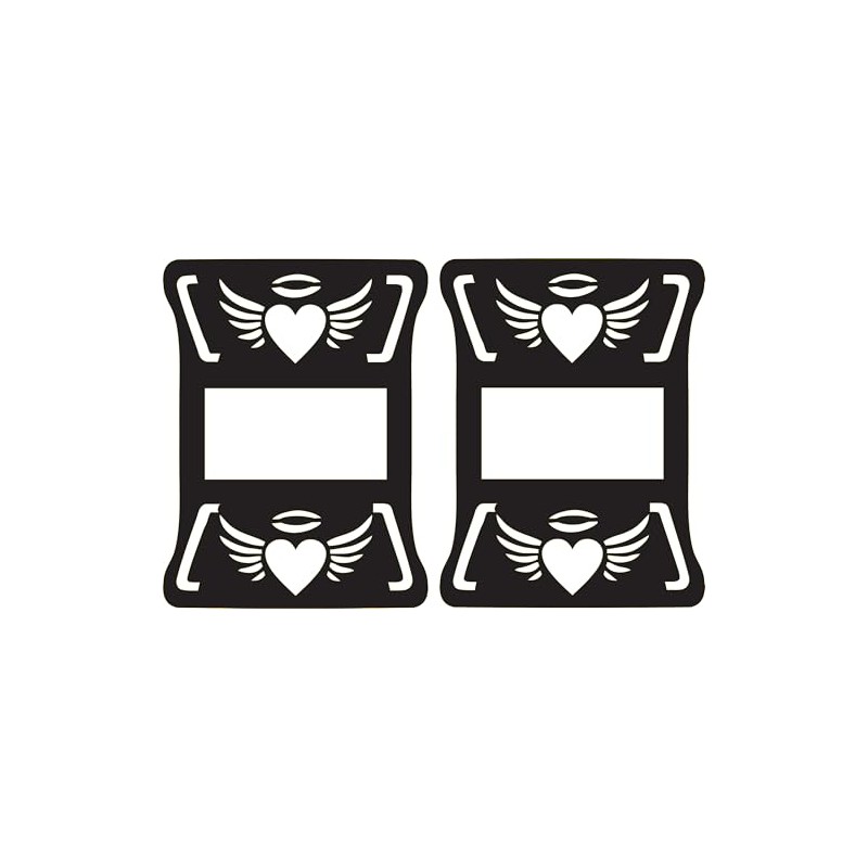 JeepTails Angel Heart Tail lamp light covers (LED) compatible with
