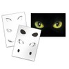 UMR-Design AS-146 Cat Eyes Airbrush Stencil Step by Step Size