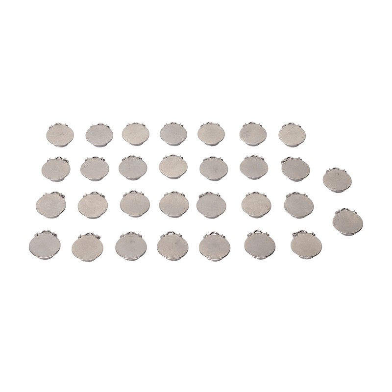 30pcs Metal Round Pacifier Clips for Toddler Rust Prevention Electroplated