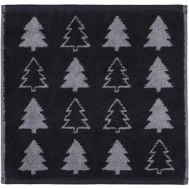 Cawö Home Flannels Christmas Edition Christmas Trees 794 Black - 90 30 x 30 cm