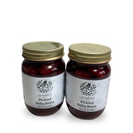 Songbird Farms Pickled Baby Beets - 2-Pack of Whole Pickled Beets in Jars - All Natural and Nutrient Rich (15oz)