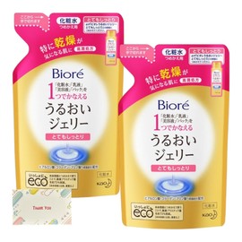 Kao Biore Moisturizing Jelly, All-in-One Lotion, Refill, 6.3 fl oz (160 ml) + Kunutonn Original Logo e-Bonus