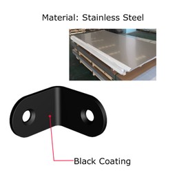 Corner Brace, L Bracket, Corner Brackets of Stainless Steel,Small Angle Support for Home Improvement, Metal Iron Braces for Wood Aufuga (Black_0.8x0.8x0.6inch_50pcs)