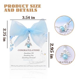 Angel Wings Pearl Charm Wedding Gifts for Bride Daughter from Mom Dad Bridal Bouquets Charm for Bride Memorial Remembrace Charms for Bridal Locket Bouquets Blue Wedding Charms for Bouquet