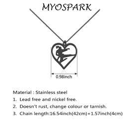 MYOSPARK Taekwondo Girl Necklace Taekwondo Lovers Gifts Martial Arts Gift Taekwondo Gifts for Taekwondo Girl (CA Taekwondo black NL)