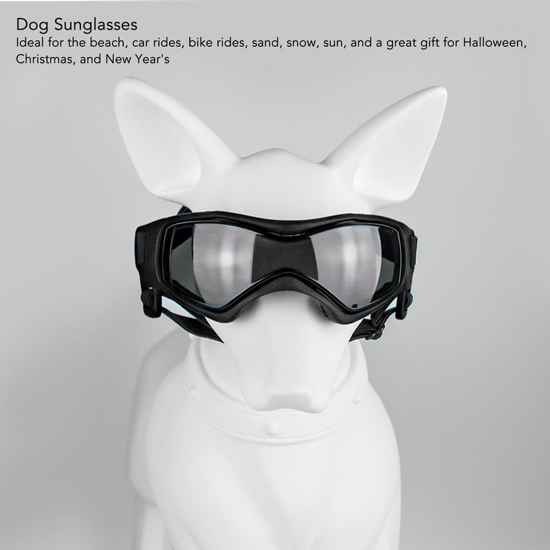 Dog Goggles UV Protection Adjustable Strap Soft Frame Waterproof Anti