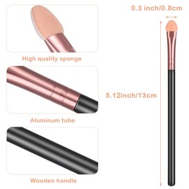 12Pcs Sponge Eyeshadow Applicators Brush Sets, Eye Shadow Stick Portable Makeup Brushes Double Sided Washable Reusable