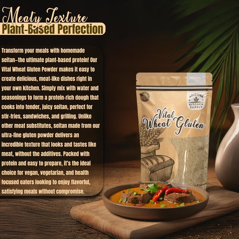 2.2 lb Vital Wheat Gluten | High-Protein, All-Natural Wheat Protein