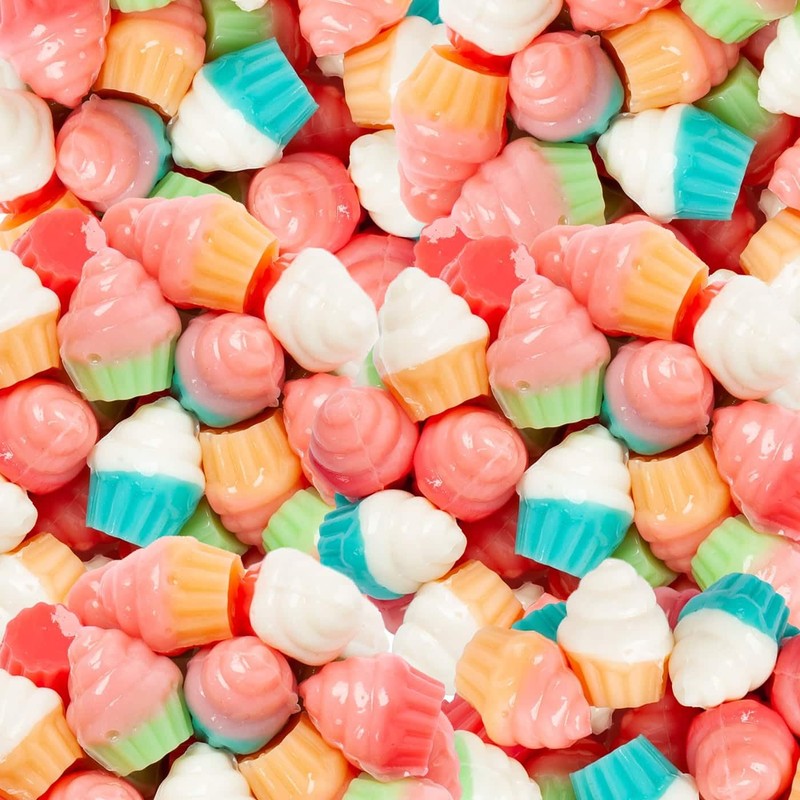 American Best Food 3D Cupcake Gummy Candy in Jar, 1.5