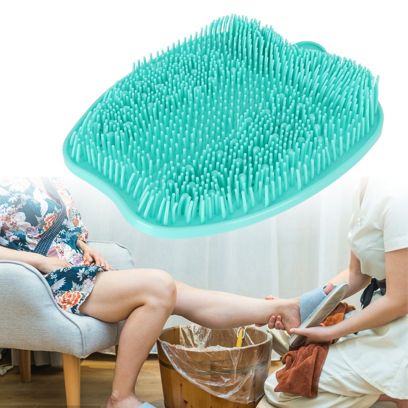 Shower Foot Scrubber Soft Silicone Anti Slip Suction Cup Odour