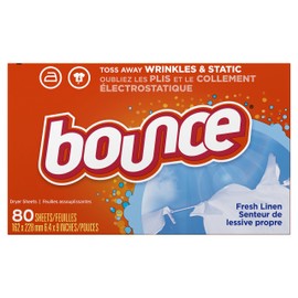 Bounce Fabric Softener Dryer Sheets Fresh Linen, 80 Count