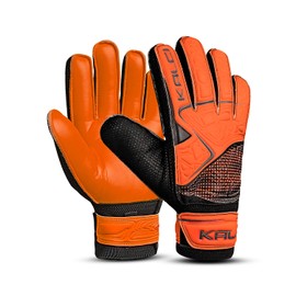 Kalci Goalkeeper Goalie Soccer Gloves Kids Youth Goalkeeper Field Player Glove Boys Girls Embossed Anti-Slip Latex Palm Soft with Wrist Supports