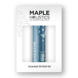 Breathe Essential Oil Roll On - Aromatherapy Essential Oil Roller with Invigorating Essential Oils - Refreshing Essential Oil Blend with Eucalyptus Peppermint Spearmint & Tea Tree Oils (1 Pack)