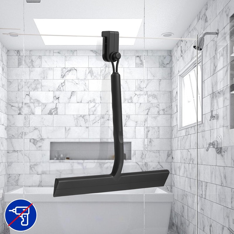 OWATRKDEY Shower Squeegee with Hanger, 8.5" Shower Squeegee for Shower