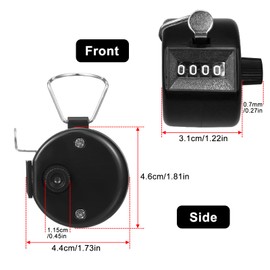 LICQIC 4-digit Clicker Counter, Handheld Counters, Tally Counter, for Counting, Scoring, Knitting, Golf (Black)