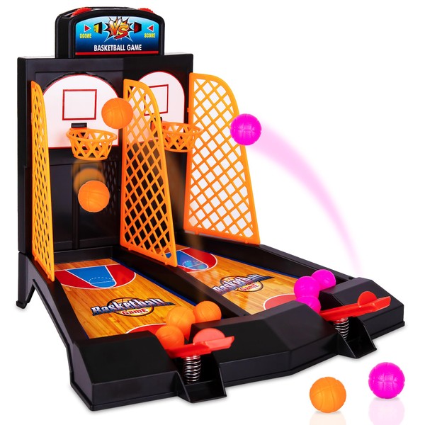 ArtCreativity Desktop Arcade Tabletop Indoor Basketball Shooting Game for Kids and Adults, Desk Games for Office for Adults, Best Gift Idea for Boys and Girls