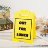 Out for Lunch Desk Sign - Office Lunch Break Indicator,