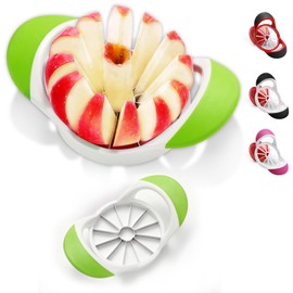Apple Slicer Corer，4.72 Inch Apple Slicer Super Sharp Apple Cutter with 12 Stainless Steel Blades and Anti-slip Handle（Green）