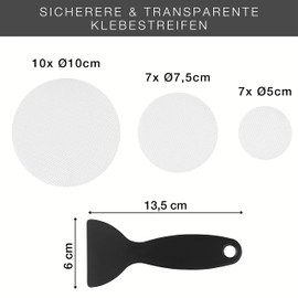 VMbathrooms non-slip stickers for bath & shower, round