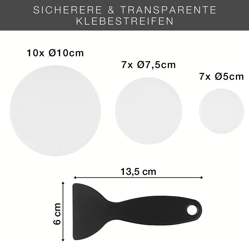 VMbathrooms non-slip stickers for bath & shower, round