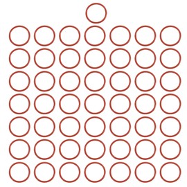 MECCANIXITY Silicone O-Ring 22mm ID 26mm OD 2mm Width Metric VMQ Sealing Gasket Replacement 50A Durometer for Plumbing Compressor Faucets Valves Repair (Red, Pack of 50)