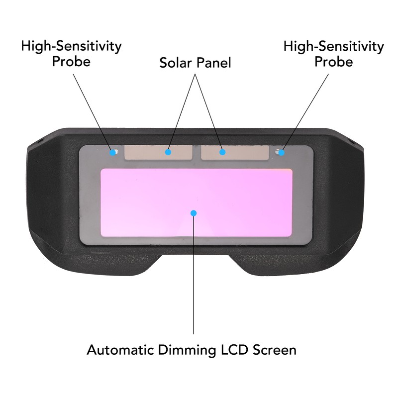 Professional Solar Energy Auto Darkening Welding Safety Goggles Anti-glare Ultraviolet