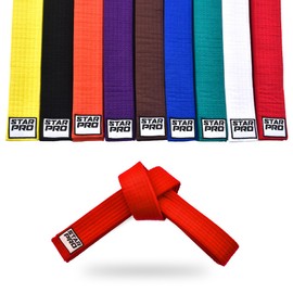 Starpro Martial Arts Grading Belt - 7 Stitch Cotton - 9 Colours - Lightweight Design for Karate Judo Taekwondo Training and Competition - 240 cm 280 cm 320 cm