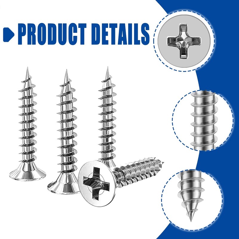 #4 x 1/4'' - 304 Stainless Steel Wood Screws, Corrosion
