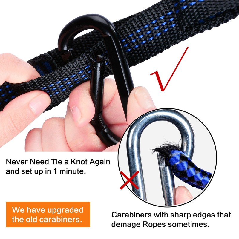 NATUREFUN Camping Hammock Accessories Suspension System Hammock Tree Straps 2000+