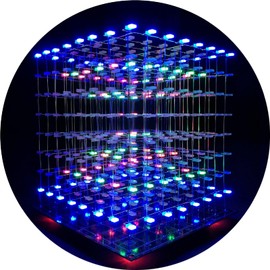 iCubeSmart 3D Led Cube Kit Diy Soldering Project 8x8x8 Led Light Cube Diy Electronic Kits Programmable Soldering Learning Kit (3D8S-MUTLI)…