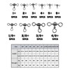 Briny River 50pcs 3 Way Fishing Tackle Swivels 1# 2#